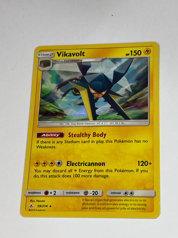 Pokémon TCG Vikavolt Unbroken Bonds 59/214 Holo Holo Rare
