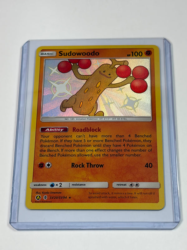 Pokémon TCG Sudowoodo Hidden Fates SV20/SV94 Holo Shiny Holo Rare