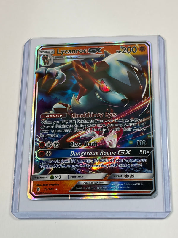 Pokémon TCG Lycanroc GX Holo Ultra Rare Card Guardians Rising 74/145