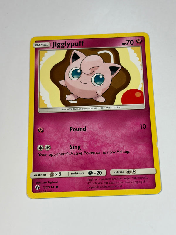 Pokémon TCG Jigglypuff Lost Thunder 133/214 Regular Common