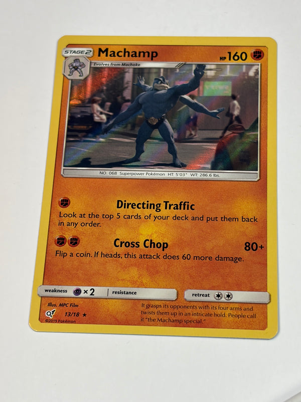 Pokémon TCG Machamp Detective Pikachu 13/18 Holo Rare