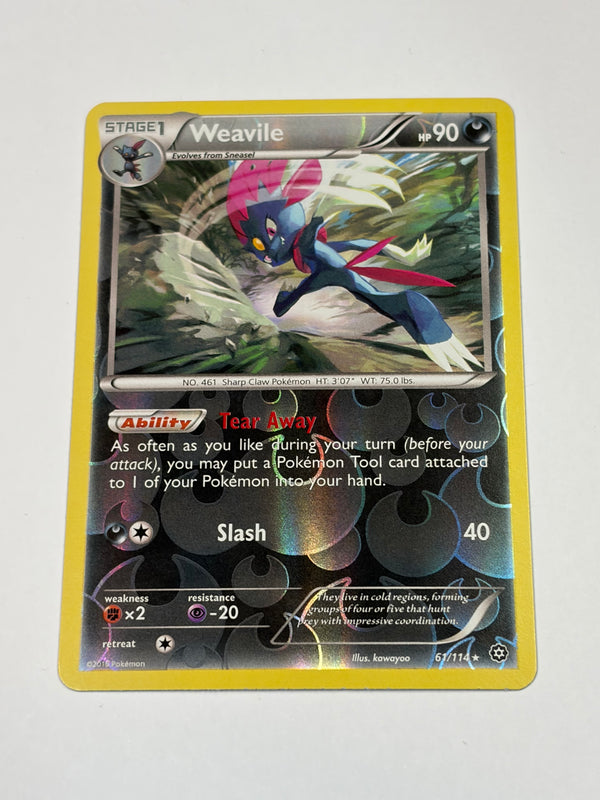 Pokémon TCG Weavile Steam Siege 61/114 Regular Rare,
