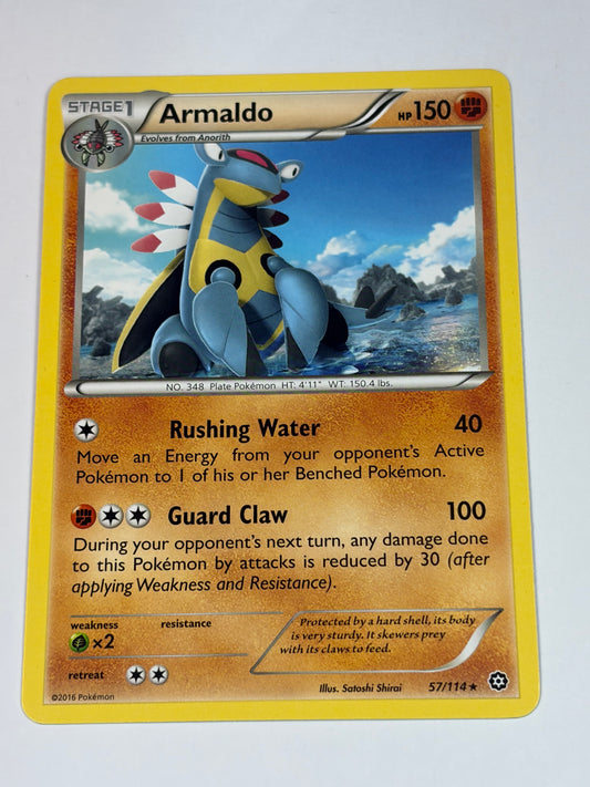 Pokémon TCG Armaldo Steam Siege 57/114 Regular Rare