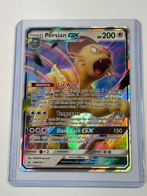 Pokémon TCG Persian GX Unbroken Bonds 149/214 Holo Ultra Rare