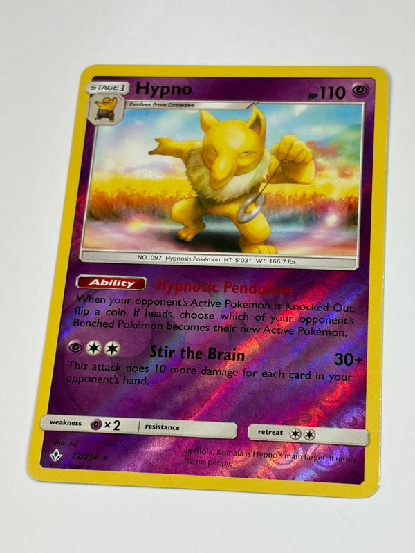 Pokémon TCG Hypno Unbroken Bonds 72/214 Reverse Holo Rare