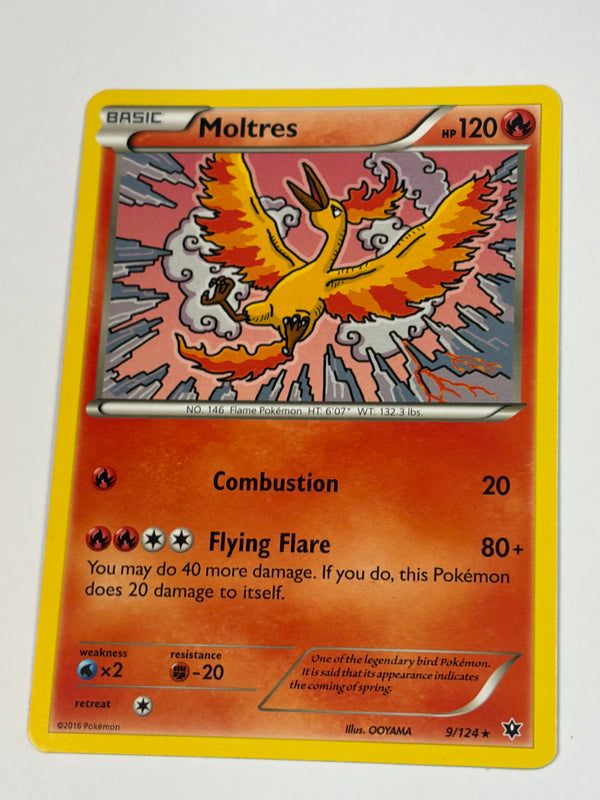 Pokémon TCG Moltres Fates Collide 9/124 Regular Rare NM